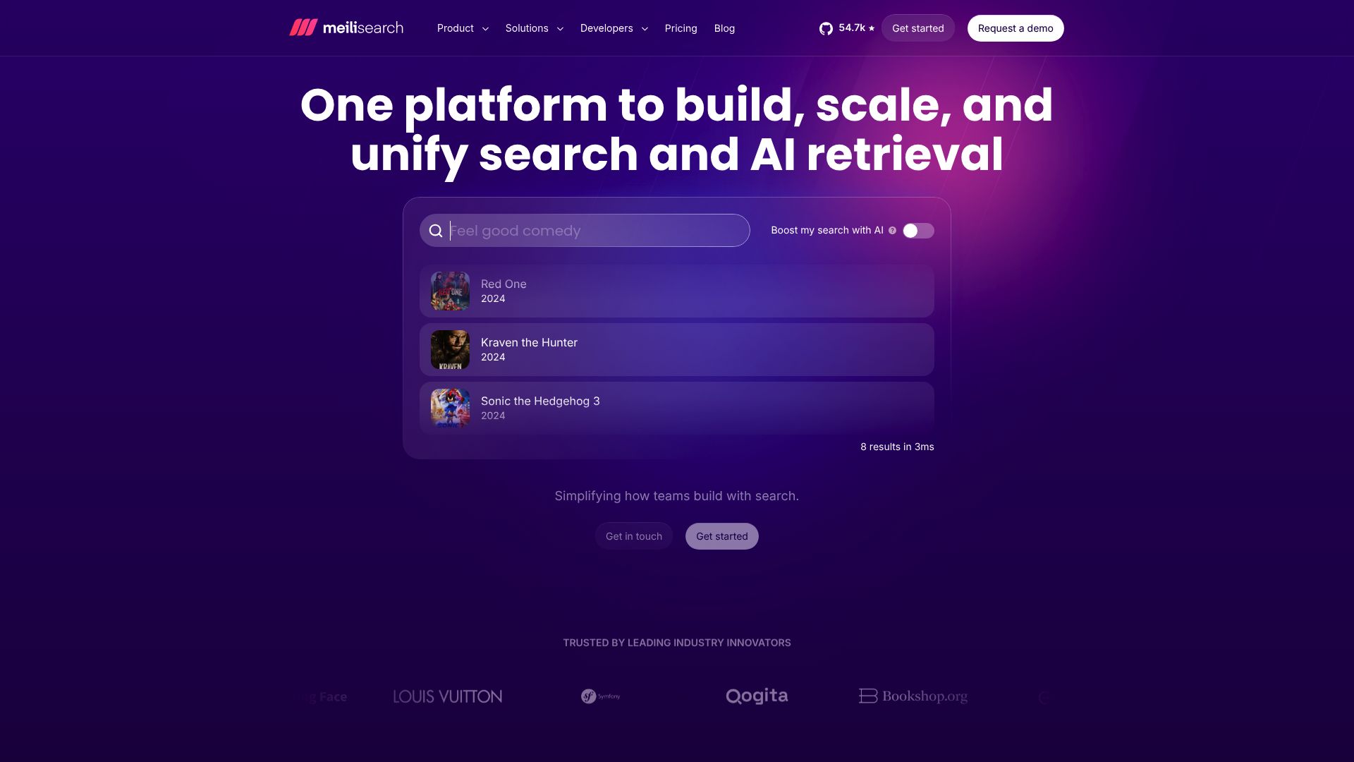Meilisearch 产品预览图