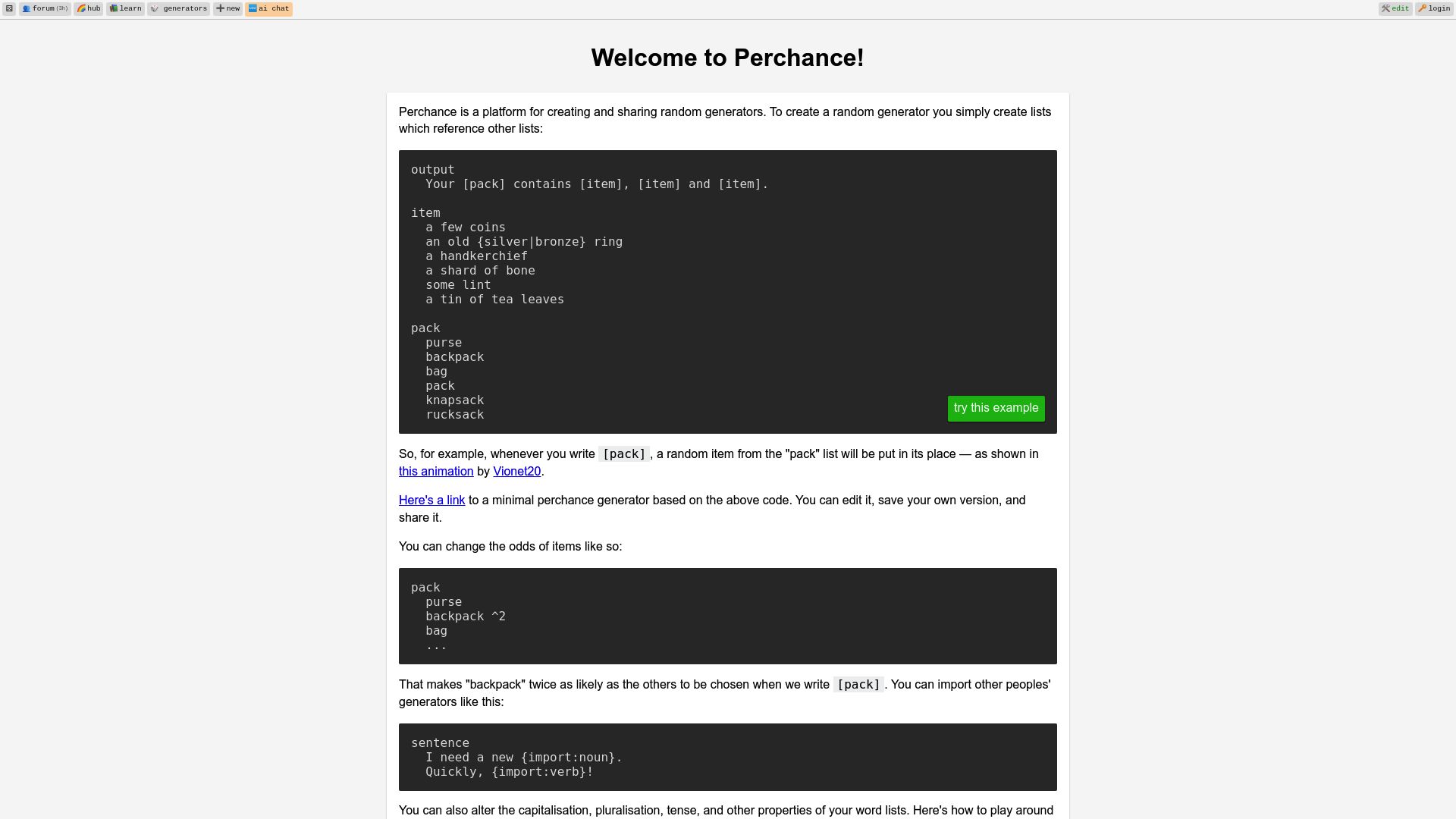 Perchance AI 产品预览图