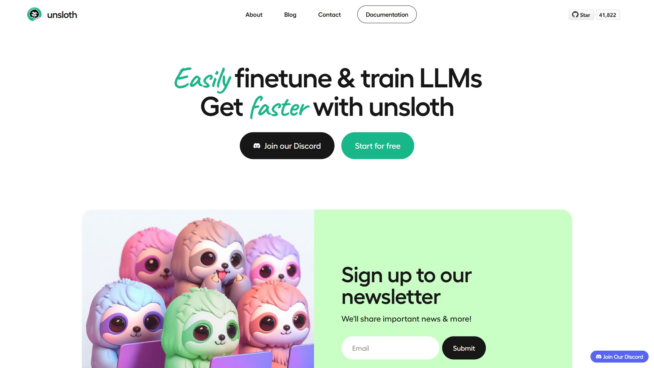 Unsloth AI 产品预览图