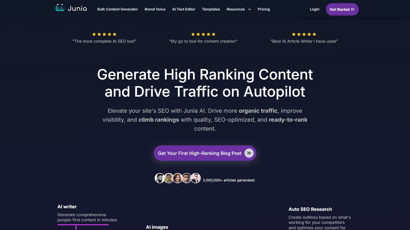 Junia AI 产品预览图