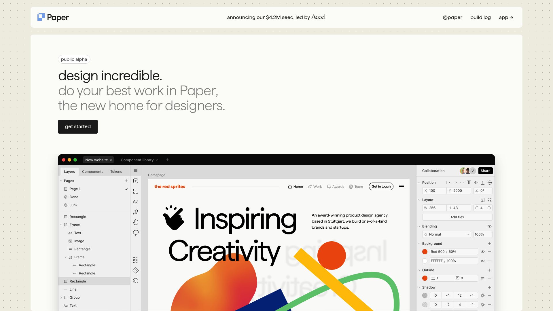 Paper.design 产品预览图