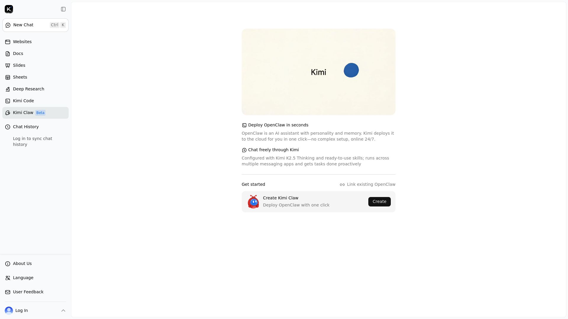 Kimi Claw 产品预览图