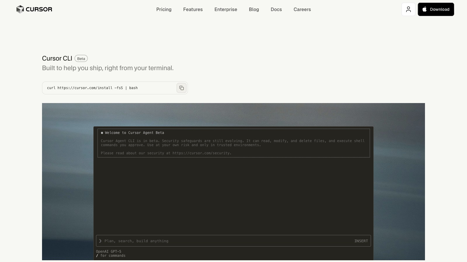 Cursor CLI 产品预览图