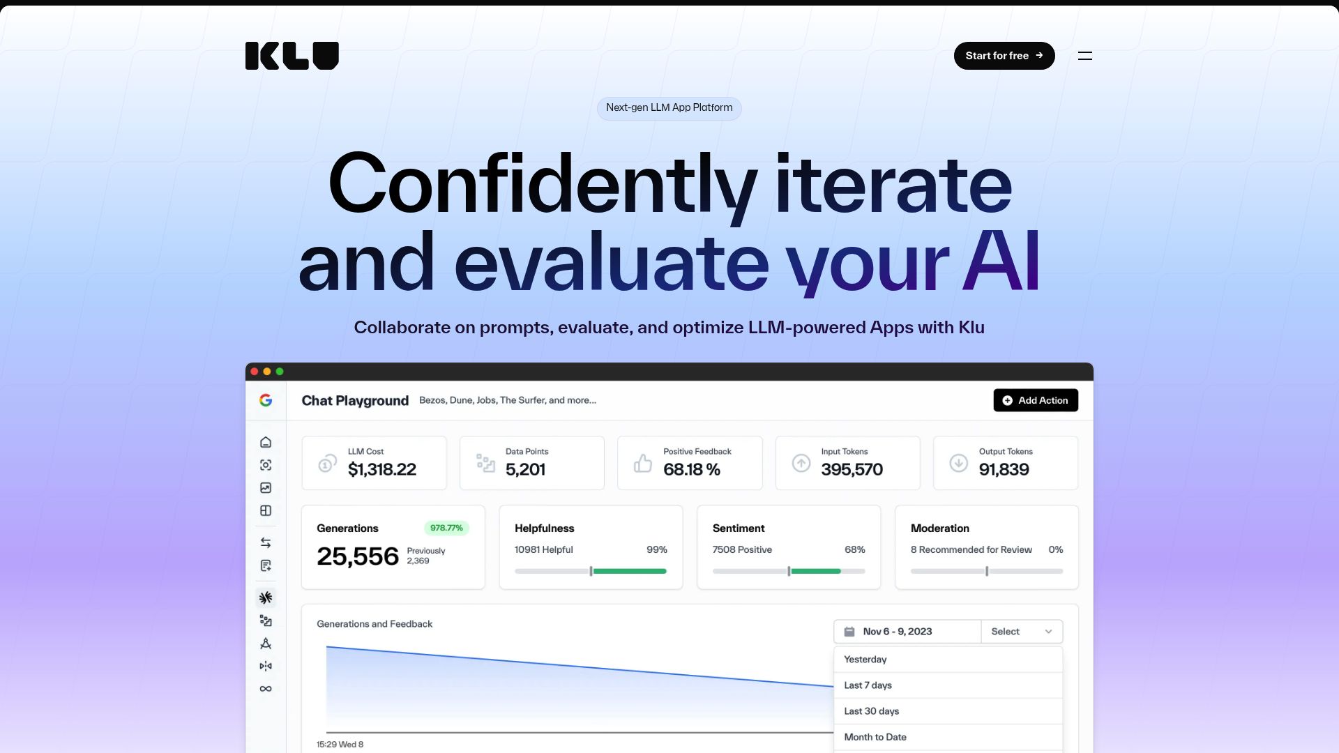 Klu.ai 产品预览图
