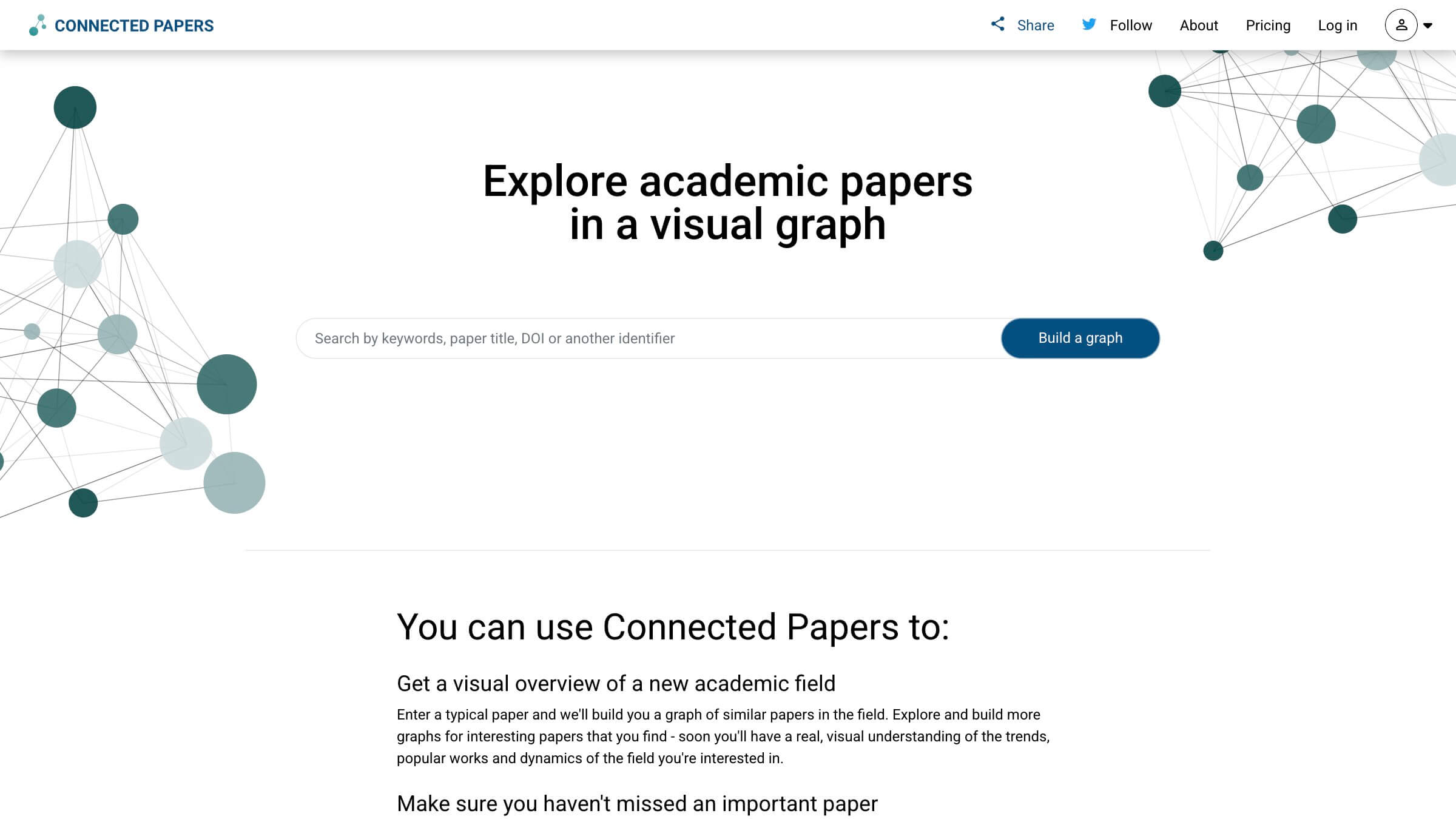 Connected Papers 产品预览图