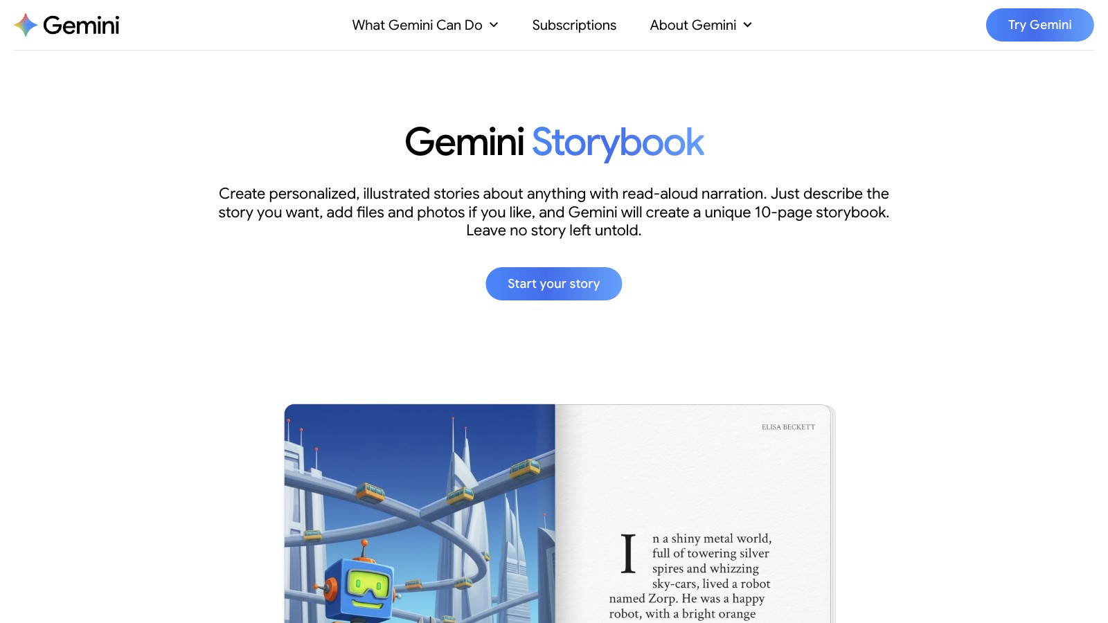 Gemini Storybook 产品预览图