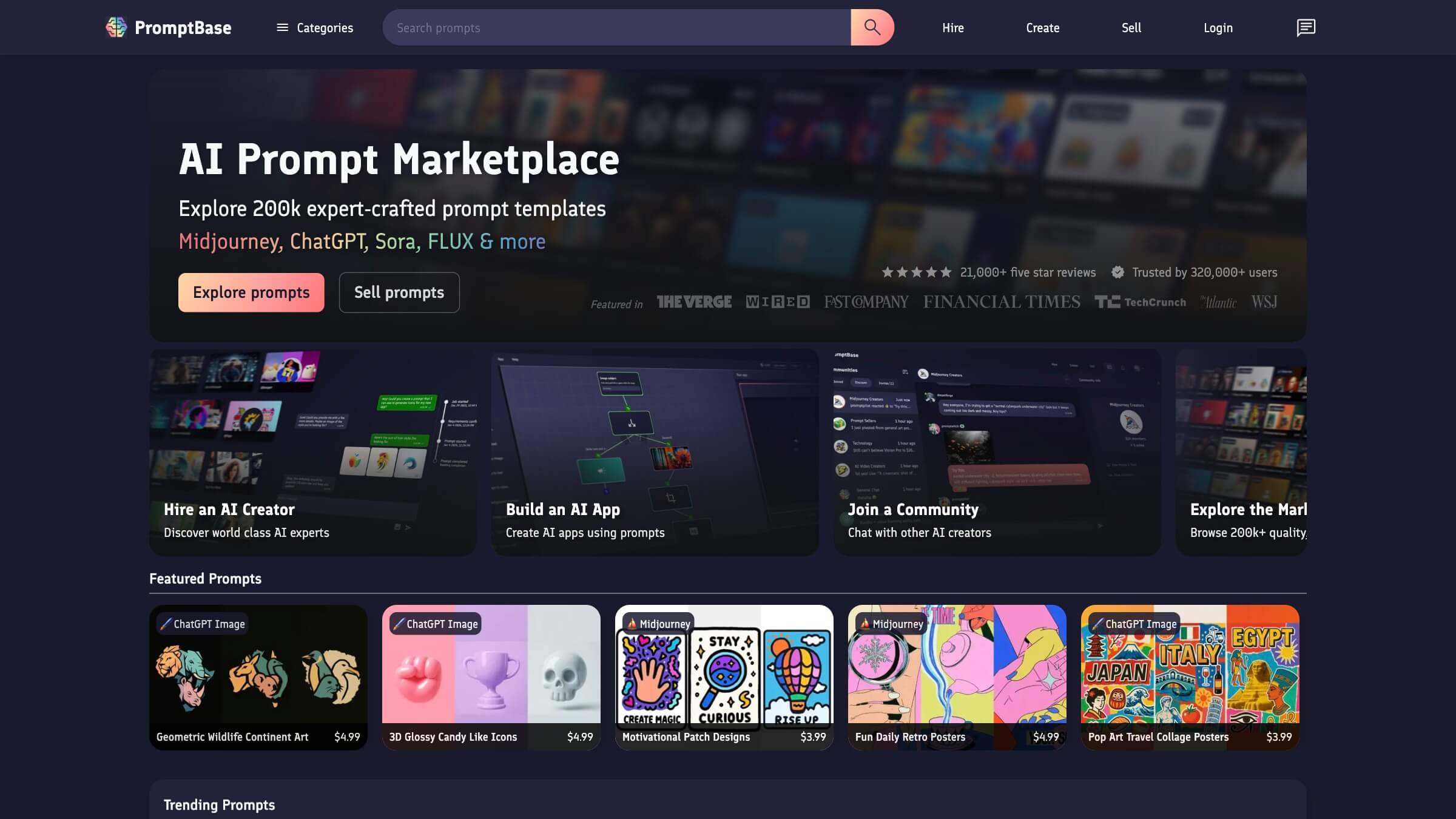 PromptBase 产品预览图