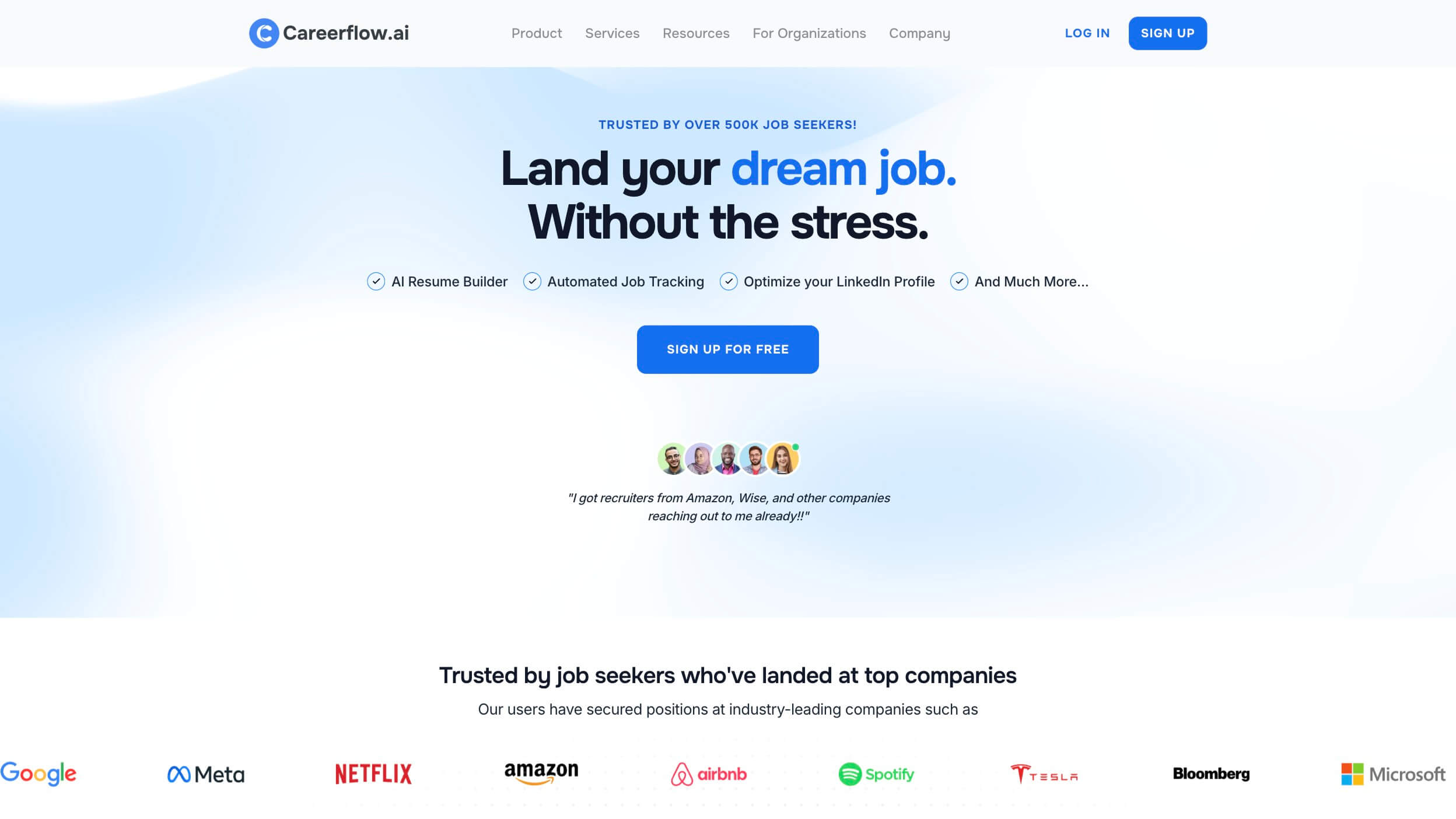 Careerflow 产品预览图