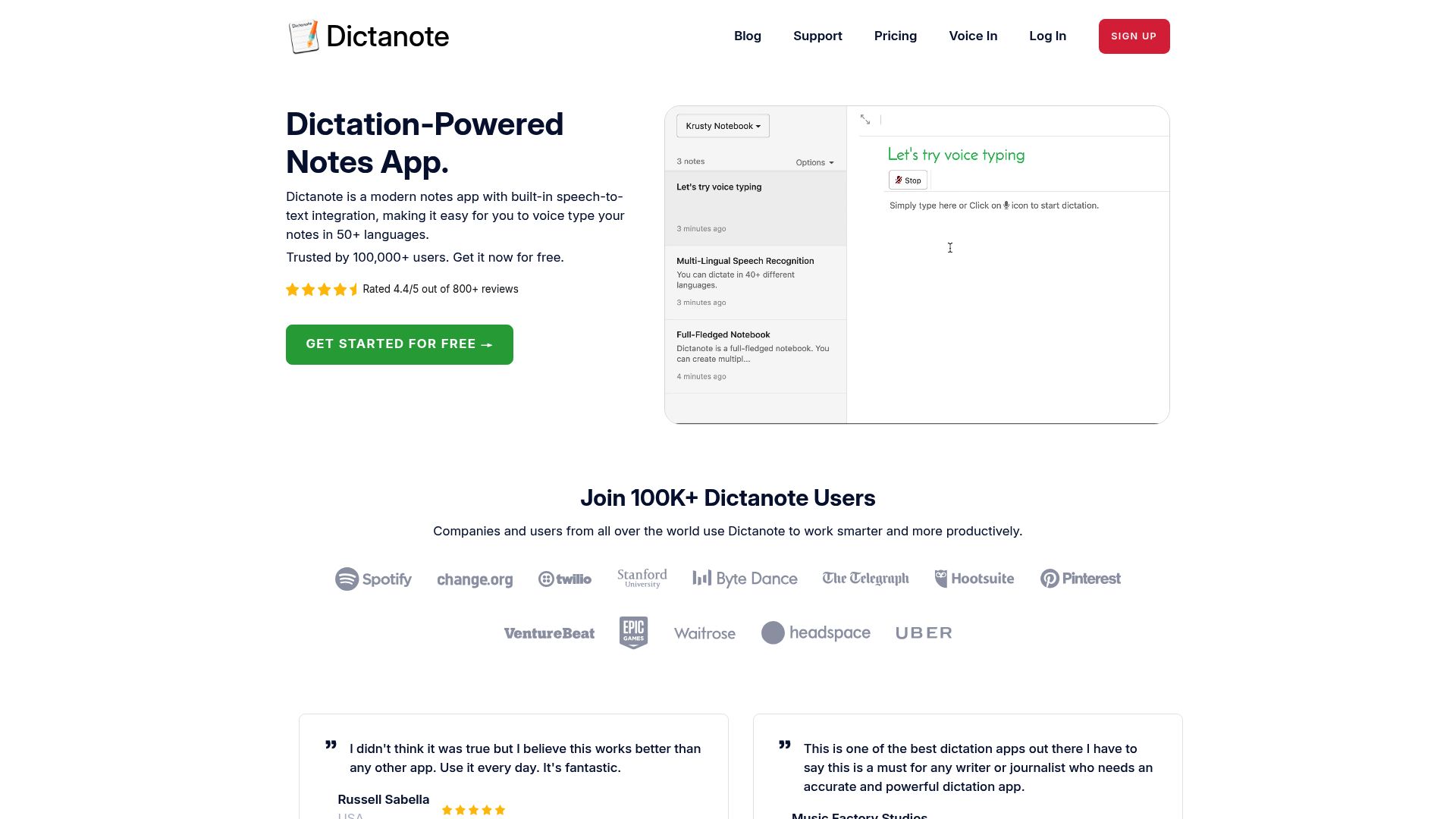 Dictanote 产品预览图