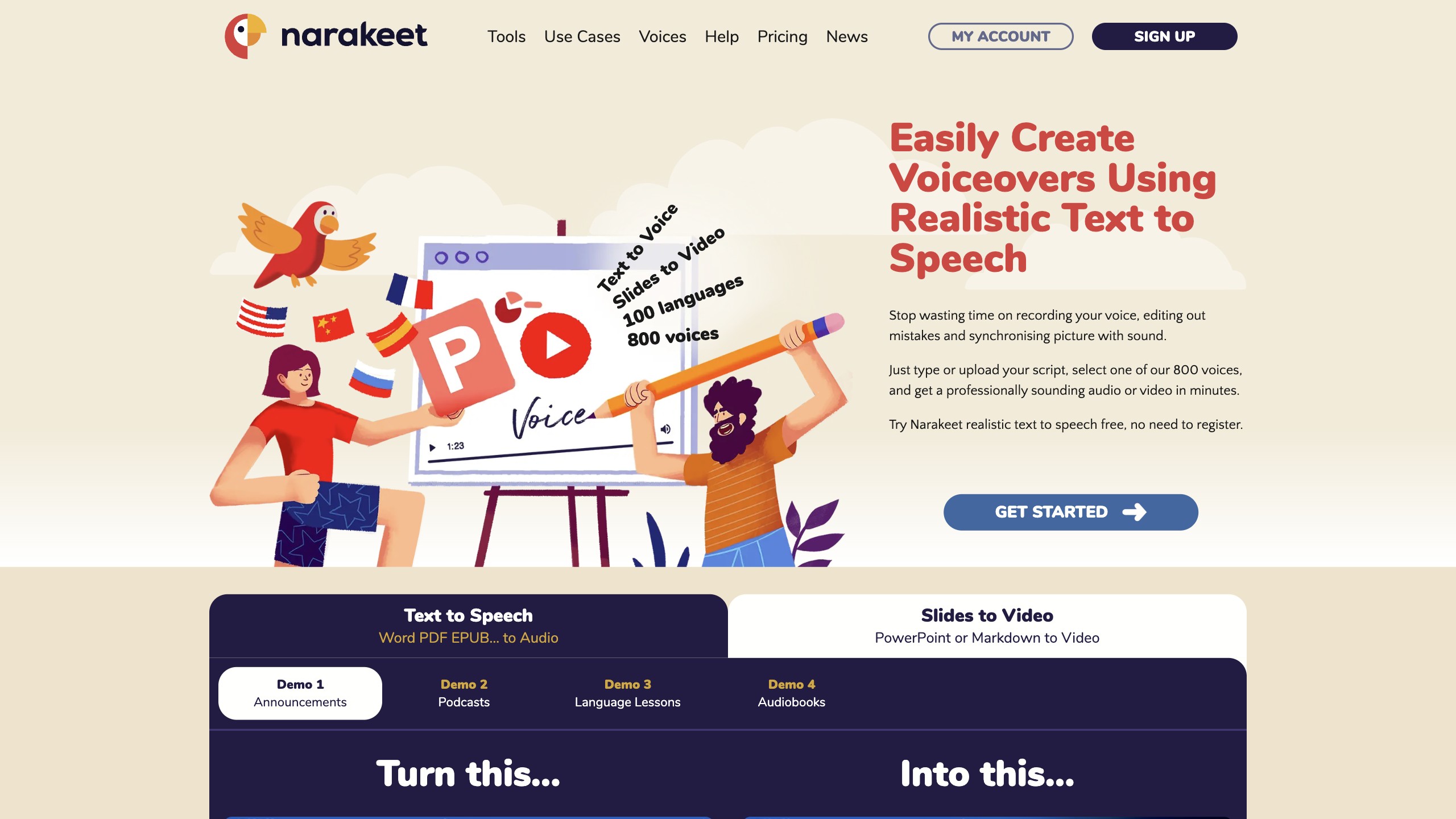 Narakeet 产品预览图